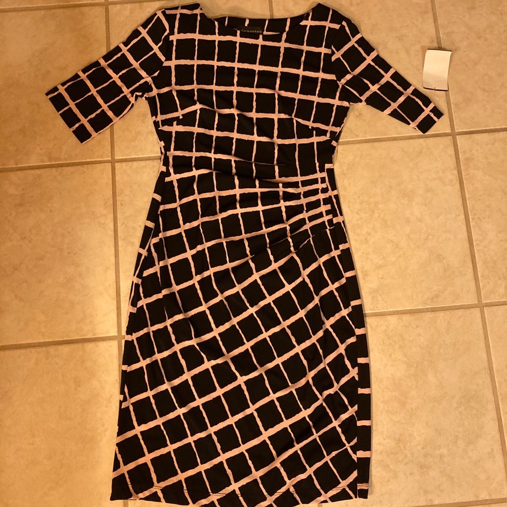 Blush and Black Connected Apparel Dress
